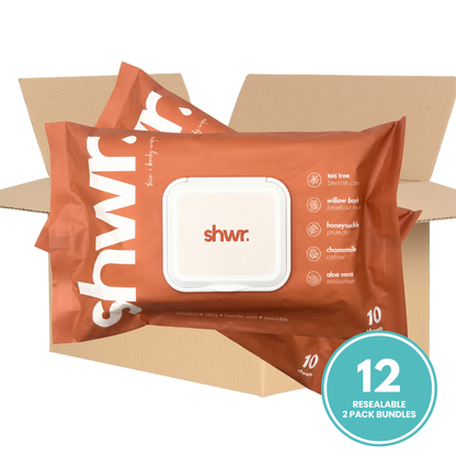 Shower Sheets — Resealable 2 Pack (Case)